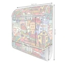 Großer Briefkasten Mailbox Wandbriefkasten Briefkasten Funky Town -Hochwertiger Türklingelladen grosser briefkasten mailbox wandbriefkasten briefkasten funky town7