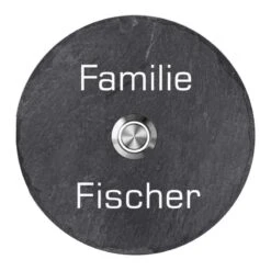 Haustürklingel Aus Naturschiefer Durchmesser 100mm Rondo