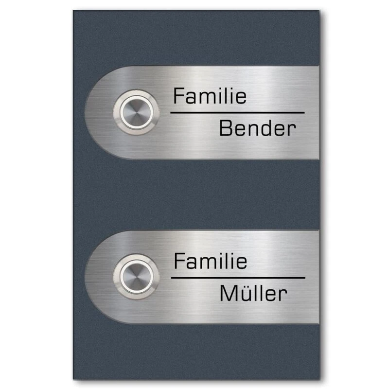 Klingelplatte 100x150mm Anthrazit Pulverbeschichtet RAL 7016 3 Klingelplatte 100x150mm Anthrazit Pulverbeschichtet RAL 7016