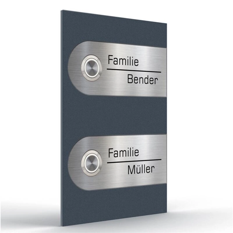 Klingelplatte 100x150mm Anthrazit Pulverbeschichtet RAL 7016 4 Klingelplatte 100x150mm Anthrazit Pulverbeschichtet RAL 7016 – Bild 2