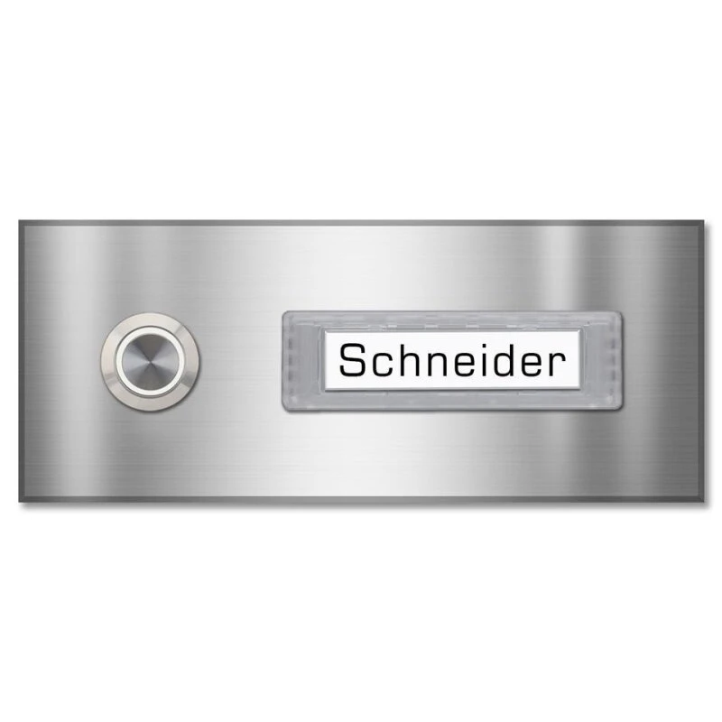 Klingelplatte 145x60mm Mit Wechselbarem Namensschild 4 Klingelplatte 145x60mm Mit Wechselbarem Namensschild – Bild 2