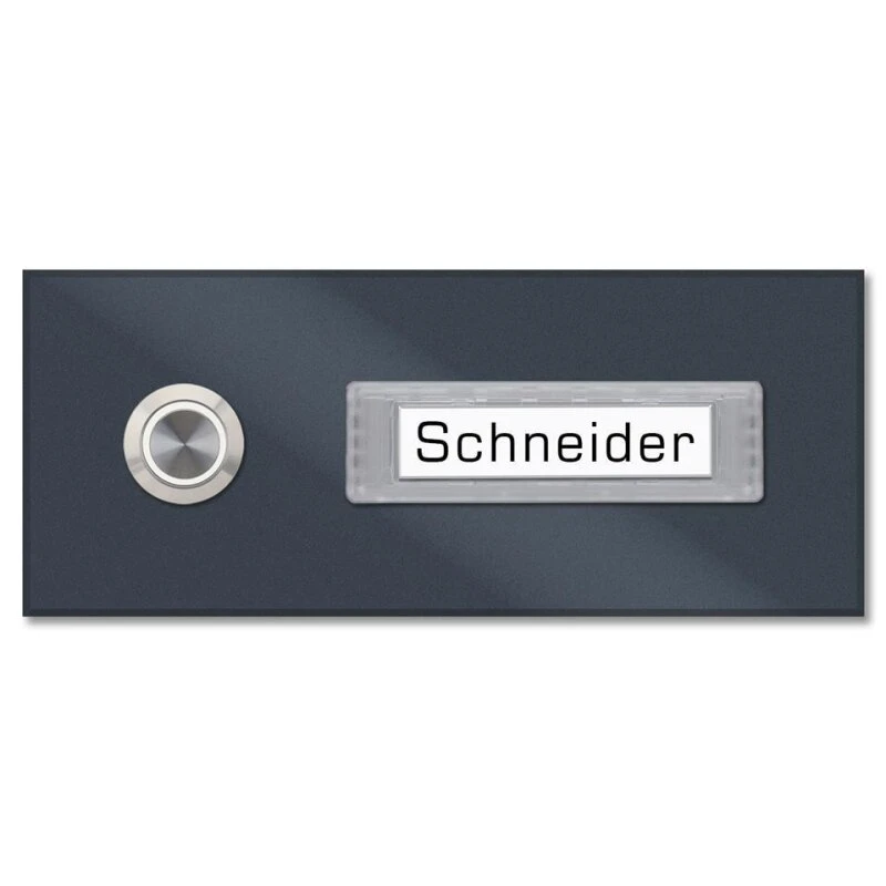 Klingelplatte 145x60mm Mit Wechselbarem Namensschild 5 Klingelplatte 145x60mm Mit Wechselbarem Namensschild – Bild 3