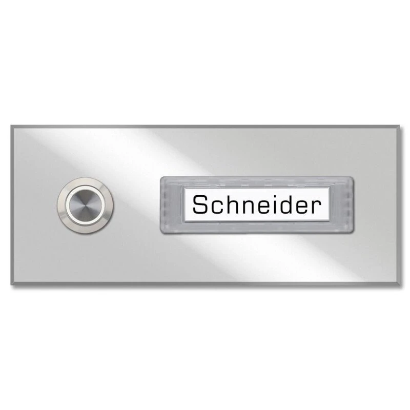 Klingelplatte 145x60mm Mit Wechselbarem Namensschild 7 Klingelplatte 145x60mm Mit Wechselbarem Namensschild – Bild 5