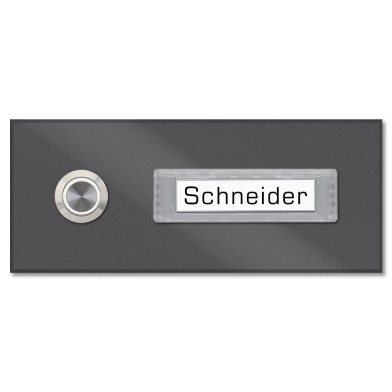 Klingelplatte 145x60mm Mit Wechselbarem Namensschild 8 Klingelplatte 145x60mm Mit Wechselbarem Namensschild – Bild 6