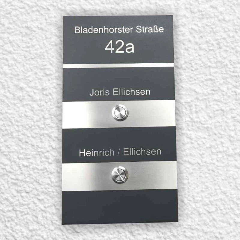 Klingelplatte 150x275mm Anthrazit Pulverbeschichtet RAL 7016 4 Klingelplatte 150x275mm Anthrazit Pulverbeschichtet RAL 7016 – Bild 2