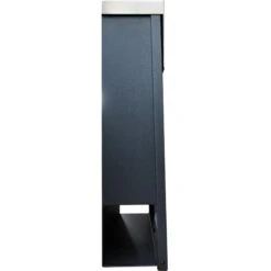 LCD Edelstahl Briefkasten Gebürstet Mit Zeitungsfach Pulverbeschichtet In Graphit RAL DB703 -Hochwertiger Türklingelladen lcd edelstahl briefkasten gebuerstet mit zeitungsfach pulverbeschichtet in graphit ral db7032