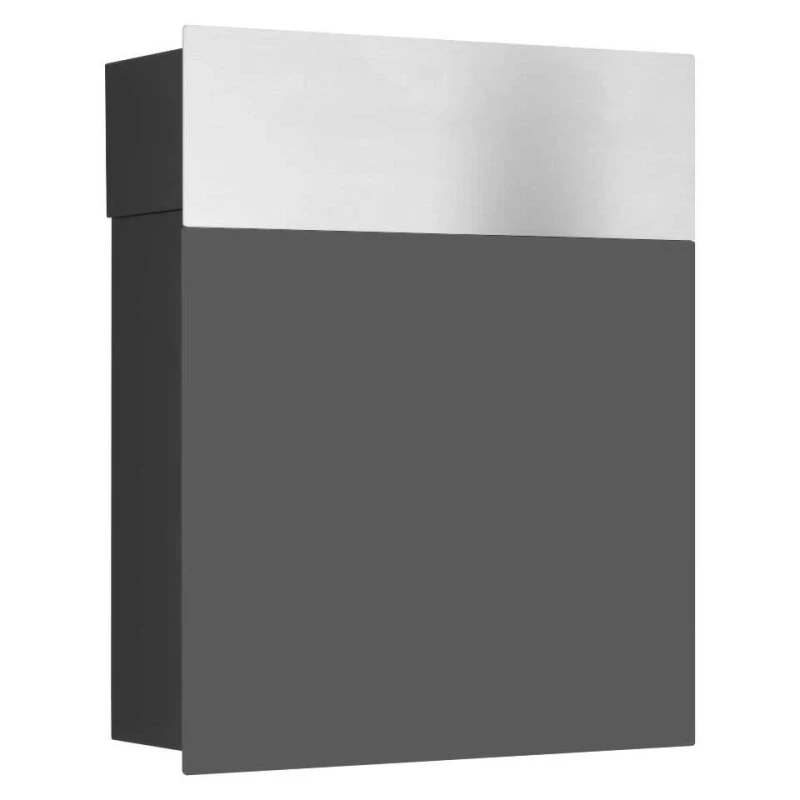 Massiver Edelstahl Briefkasten Wandbriefkasten RAL 7016 Anthrazit Grau 3 Massiver Edelstahl Briefkasten Wandbriefkasten RAL 7016 Anthrazit Grau