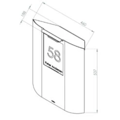 MEFA Briefkasten UFO 650 Verkehrsweiß Glänzend 9016 8 MEFA Briefkasten UFO 650 Verkehrsweiß Glänzend 9016 -Hochwertiger Türklingelladen mefa briefkasten ufo 650 verkehrsweiss glaenzend 90164