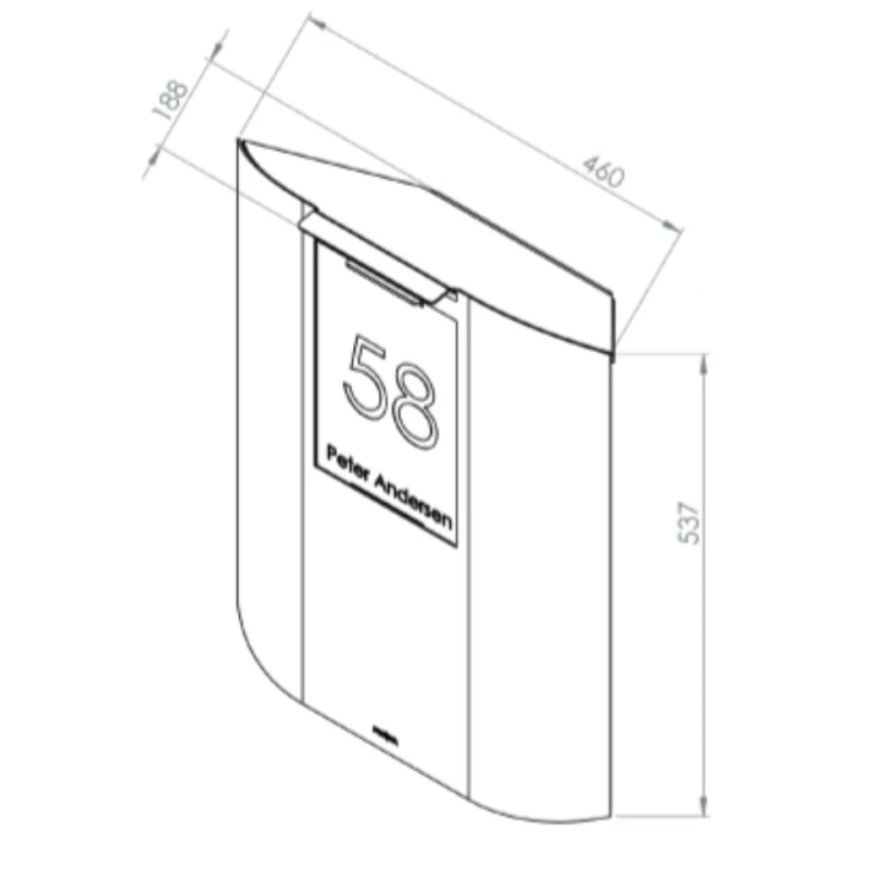 MEFA Briefkasten UFO 650 Verkehrsweiß Glänzend 9016 5 MEFA Briefkasten UFO 650 Verkehrsweiß Glänzend 9016 – Bild 4
