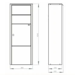 MEFA Paketbriefkasten HAZEL 477 Tiefschwarz Struktur RAL 9005 -Hochwertiger Türklingelladen mefa paketbriefkasten hazel 477 tiefschwarz struktur ral 90057