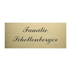 Messingschild Gebürstet 100x40mm