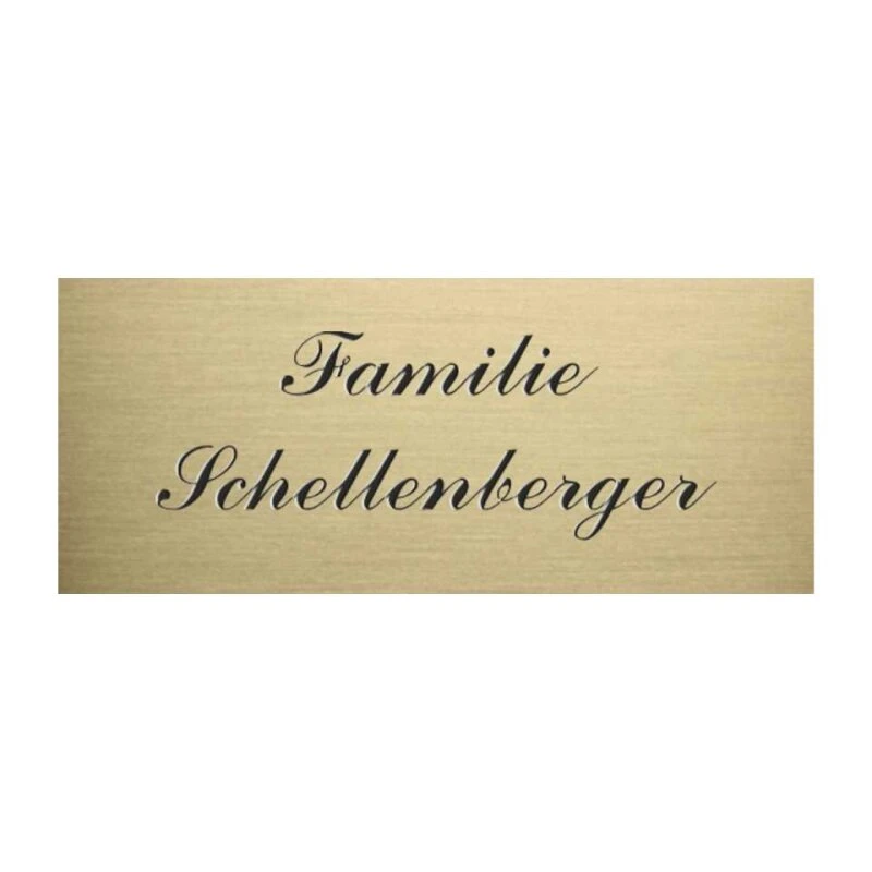 Messingschild Gebürstet 100x40mm 3 Messingschild Gebürstet 100x40mm