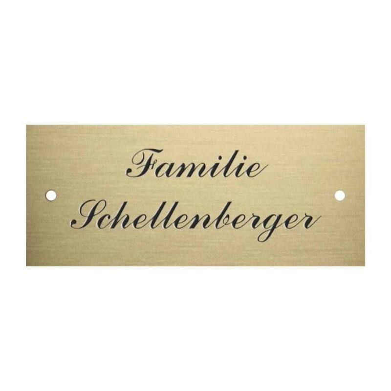 Messingschild Gebürstet 100x40mm 4 Messingschild Gebürstet 100x40mm – Bild 2