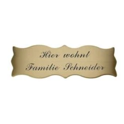 Messingschild Gebürstet 125x40mm