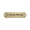 Messingschild Gebürstet 61x12mm -Hochwertiger Türklingelladen messingschild gebuerstet 61x12mm