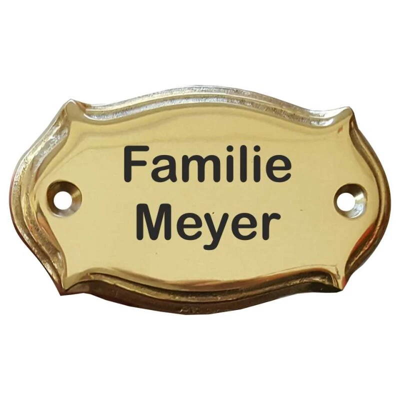 Messingschild Oval 85 X 48 Mm Mit Beschriftung 3 Messingschild Oval 85 X 48 Mm Mit Beschriftung