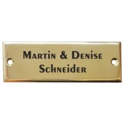 Messingschild Rechteckig 115 X 40 Mm Mit Beschriftung