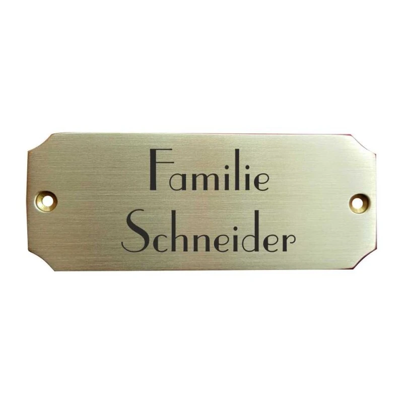 Messingschild Türschild Mit Hohlkehle 105x42mm 3 Messingschild Türschild Mit Hohlkehle 105x42mm