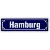 Mini-Straßenschild Hamburg -Hochwertiger Türklingelladen mini strassenschild hamburg