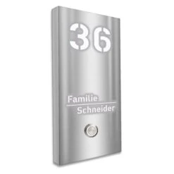 Moderne Aufputz Türklingel Edelstahl Beleuchtet 110 X 250 Mm