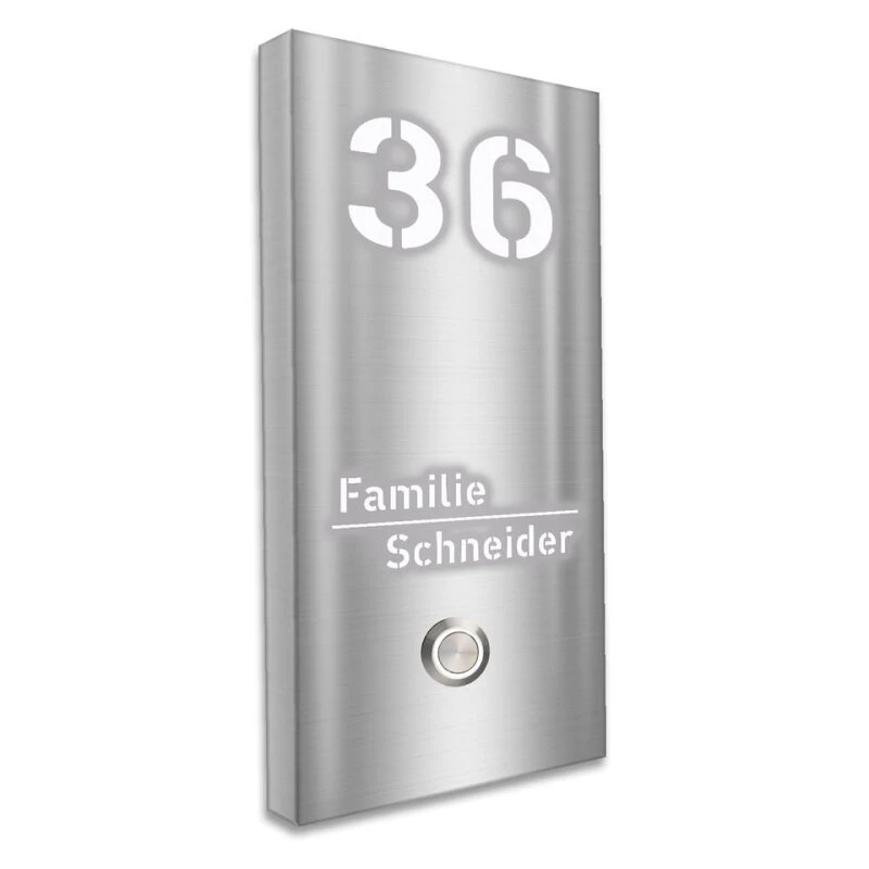 Moderne Aufputz Türklingel Edelstahl Beleuchtet 110 X 250 Mm 3 Moderne Aufputz Türklingel Edelstahl Beleuchtet 110 X 250 Mm