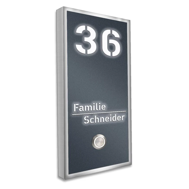 Moderne Aufputz Türklingel Edelstahl Beleuchtet 110 X 250 Mm 6 Moderne Aufputz Türklingel Edelstahl Beleuchtet 110 X 250 Mm – Bild 4