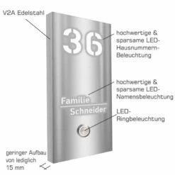Moderne Aufputz Türklingel Edelstahl Beleuchtet 110 X 250 Mm 17 Moderne Aufputz Türklingel Edelstahl Beleuchtet 110 X 250 Mm -Hochwertiger Türklingelladen moderne aufputz tuerklingel edelstahl beleuchtet 110 x 250 mm8