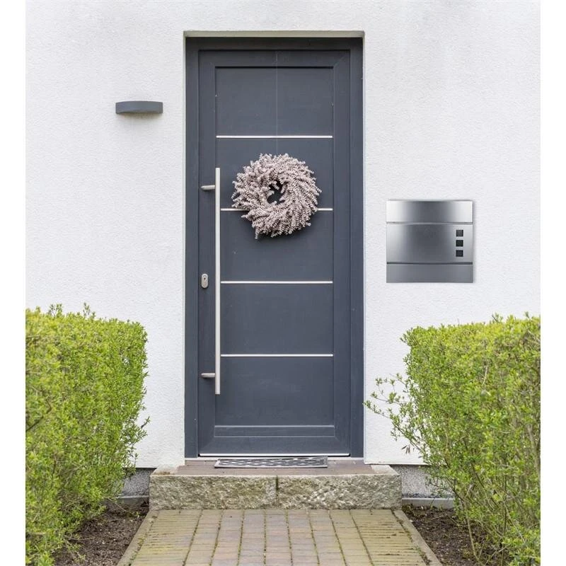 Moderner Design Edelstahl Briefkasten Mit Zeitungsfach Und Schmuckfenster 9 Moderner Design Edelstahl Briefkasten Mit Zeitungsfach Und Schmuckfenster – Bild 7