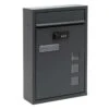 Moderner Wandbriefkasten Anthrazit Grau Mit Zahlenschloss Pulverbeschichtet -Hochwertiger Türklingelladen moderner wandbriefkasten anthrazit grau mit zahlenschloss pulverbeschichtet