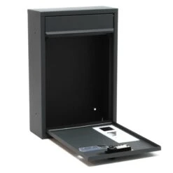 Moderner Wandbriefkasten Anthrazit Grau Mit Zahlenschloss Pulverbeschichtet -Hochwertiger Türklingelladen moderner wandbriefkasten anthrazit grau mit zahlenschloss pulverbeschichtet4