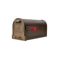 Original US-Mailbox Arlington Bronze Lackiert Mit Eingeprägtem Adler
