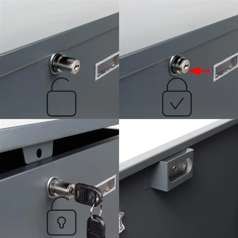 Paketbox Anthrazit Grau RAL 7016 Wandbriefkasten Paketannahme Paketkasten 5 Paketbox Anthrazit Grau RAL 7016 Wandbriefkasten Paketannahme Paketkasten – Bild 3