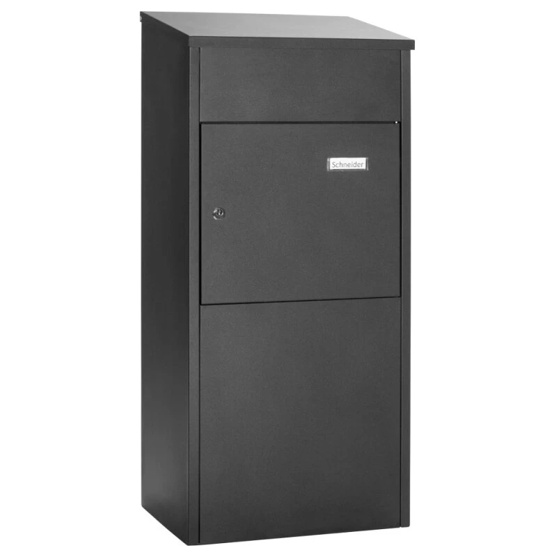 Paketbriefkasten Aus Verzinktem Stahlblech In Schwarz 3 Paketbriefkasten Aus Verzinktem Stahlblech In Schwarz