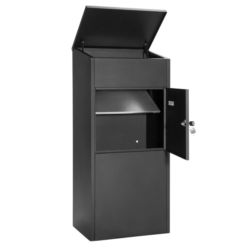 Paketbriefkasten Aus Verzinktem Stahlblech In Schwarz 5 Paketbriefkasten Aus Verzinktem Stahlblech In Schwarz – Bild 3