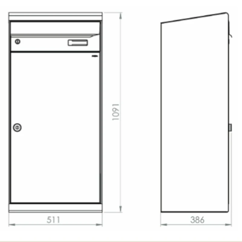 Paketbriefkasten MEFA CEDAR 881 Weißaluminium RAL 9006 5 Paketbriefkasten MEFA CEDAR 881 Weißaluminium RAL 9006 – Bild 3