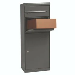 Paketbriefkasten MEFA MAPLE 661 Basaltgrau Semi-Matt RAL 7012 -Hochwertiger Türklingelladen paketbriefkasten mefa maple 661 basaltgrau semi matt ral 70123