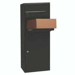 Paketbriefkasten MEFA MAPLE 661 Schwarzgrau Semi Matt RAL 7021 -Hochwertiger Türklingelladen paketbriefkasten mefa maple 661 schwarzgrau semi matt ral 70213