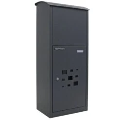 Stand Paketbriefkasten Parcel Protector 2 Zylinderschloss Anthrazit