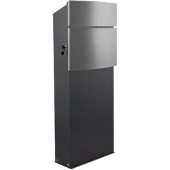 Safepost 129 Briefkasten Standbriefkasten Anthrazit/ Silbergrau