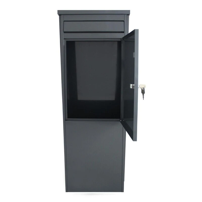 SafePost Eurotrend No.1 Großer Standbriefkasten Anthrazit 4 SafePost Eurotrend No.1 Großer Standbriefkasten Anthrazit – Bild 2