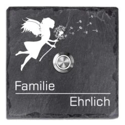 Schiefer Klingel 100x100mm Fee