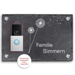 Schiefer Schild Für Videotürklingel Selbst Gestalten 300x200mm