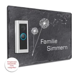 Schiefer Schild Für Videotürklingel Selbst Gestalten 300x200mm -Hochwertiger Türklingelladen schiefer schild fuer videotuerklingel selbst gestalten 300x200mm3