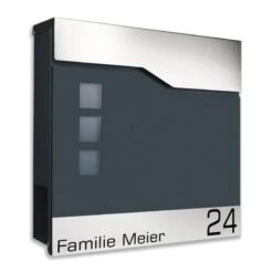 Standbriefkasten ANTHRAZIT GRAU RAL 7016 Mit Beschriftung Toppy1 -Hochwertiger Türklingelladen standbriefkasten anthrazit grau ral 7016 mit beschriftung toppy16