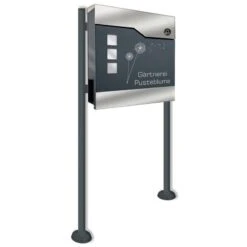 Standbriefkasten Mit FUNKKLINGEL ANTHRAZIT Jasmin
