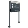 Standbriefkasten Mit FUNKKLINGEL ANTHRAZIT Linus -Hochwertiger Türklingelladen standbriefkasten mit funkklingel anthrazit linus