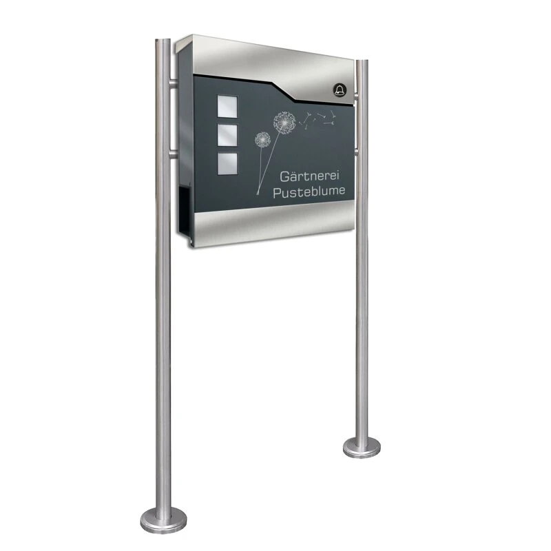 Standbriefkasten Mit FUNKKLINGEL ANTHRAZIT Postkasten Briefkasten Flora 3 Standbriefkasten Mit FUNKKLINGEL ANTHRAZIT Postkasten Briefkasten Flora