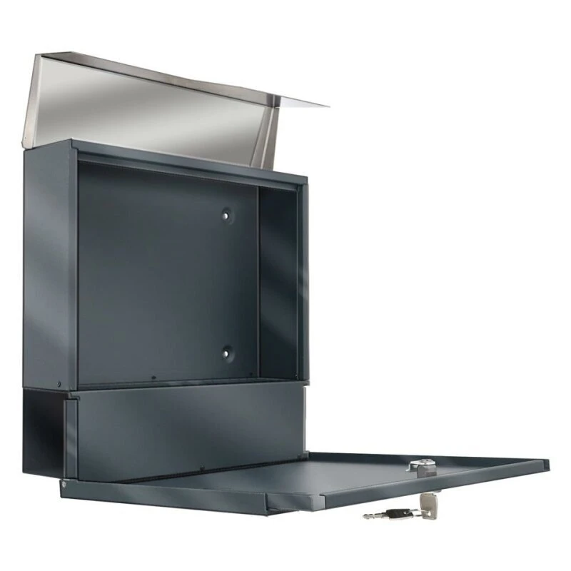 Standbriefkasten Mit FUNKKLINGEL ANTHRAZIT Postkasten Briefkasten Flora 4 Standbriefkasten Mit FUNKKLINGEL ANTHRAZIT Postkasten Briefkasten Flora – Bild 2