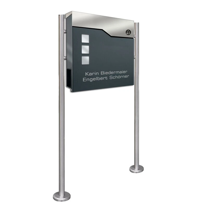 Standbriefkasten Mit FUNKKLINGEL ANTHRAZIT Postkasten Briefkasten Leonie 3 Standbriefkasten Mit FUNKKLINGEL ANTHRAZIT Postkasten Briefkasten Leonie