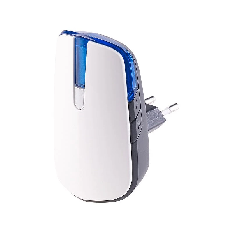 Steckdosen-Funkklingel Mit Kinetischem Funk-Taster Licht & Ton 4 Steckdosen-Funkklingel Mit Kinetischem Funk-Taster Licht & Ton – Bild 2